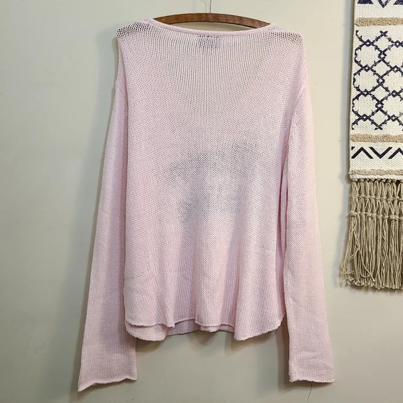 Wooden Ships Rise & Wine Cotton Sweater In Caprice Pink/Black Size XL - Picture 6 of 8
